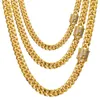 Popular Miami Custom Diamond Clasp VVS Colliers Moisanite Hip Hop Jewelry 925 STERLING Silver Cuban Chain