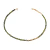 Collane in ottone in stile retrò popolare personalità nazionale forma di bambù collana in pietra naturale femmina catena di ciondolo vintage