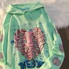 Y2K różowa szkielet z kapturem jesień streetwear pullover got bluzy HARAJUKU GRUNGE ZAKRESOWANE Zimowe bluzy kobiet 240312