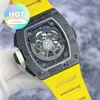 Automatische RM-Armbanduhr RM11-02 Limited, schwarzes NTPT-Material, zwei Plätze, Timer-Uhr für Herren
