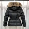 2024 nouvelles femmes doudoune vestes d'hiver manteaux réel col de cheveux de raton laveur chaud mode Parkas avec ceinture dame coton manteau vêtements d'extérieur grande poche