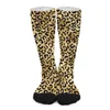 Women Socks Cheetah Brown Hidden Leopard Graphic Trendy Stockings Autumn Non Slip Men Comfortable Design Outdoor