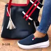 Casual Shoes Women Vulcanized Letter Zipper Loafers Ladies Sneakers Outdoor Wedge Heel Comfortable Female Walking 43