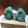 Decorative Figurines 1pcs Natural Crystal Animal Statue Green Aventurine Toothless Dragon Sculpture Room Decor Home Decoration Accessories