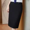 Naviu Spring Summer Fashion Women Knee Length Skirt Elegant High Quality Formal Temperament Office Short Bottoms 240323