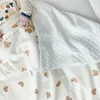 韓国生まれの春秋の赤ちゃんの快適さdoudou blanklet cildrens quilt cover four Seasons swaddle 240322