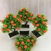 Decorative Flowers Artificial Potted Plastic Practical Lightweight Non-fading Simulation Orange Tree Home Decoration