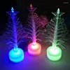 Feestdecoratie 10 stuks Kerst glasvezelboom speelgoedornament tweekleurig van kleur veranderend