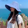 Szerokie brzegowe czapki wiadra czapki damskie rybakowy kapelusz solidny plaż