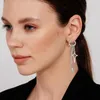 Boucles d'oreilles créoles à Rivet étoile pour femmes, chaîne goutte, breloque, Piercing, pendentif d'oreille, bijoux esthétiques, cadeau de fête