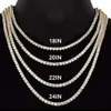 Fashion Style 2mm 3mm 14k White Gold Vvs1 Moissanite Baguette Infinite Tennis Chain