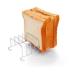 Support de support de pain grillé de stockage de cuisine support de pain antiadhésif accessoires de friteuse à Air rectangulaire en acier inoxydable fournitures d'outils de cuisson de biscuits