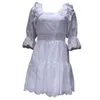 Modieuze en sierlijke geborduurde mini-jurk met hoge taille voor dames, ideaal voor kantoor- en vrijetijdskleding