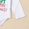 Ensembles de vêtements Né bébé fille tenue de Noël qui a volé monstre vert peluche costume à manches longues barboteuse shorts vêtements pour bébés garçons