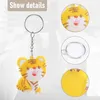 Party bevorzugt 30pcs 2024 Tigerjahr Cartoon Schlüsselanhänger Keyring Chinesischer Themenanhänger für Schlüsselbeutel Ornament