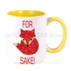 Mugs Funny Fox Milk Coffee Mugen Ceramic Travel Cups Beer Drinkware Tea Teaware Tableware Coffeeware Home Decal Friend Gifts