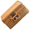 Baskets Imitation Rattan Suitcase Storage Basket Woven Wicker Bin Organizer Container Decorative