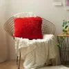 Pillow Soft Plush Throw Pillowcase 43x43cm Soild Color Fur Square Covers For Office Sofa Car Chair Living Room Home Decoration