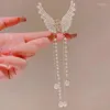 Hair Accessories Tassel Butterfly Pearl Clip Women Claw Elegant Hairpin Crab Accessory