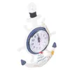 Wandklokken klok anker vorm strand decoratief horloge voor nautische kinderkamer slaapkamer decoratie