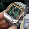 Luxus-Herrenuhren, Skelettuhr, 39 mm, automatisches mechanisches Uhrwerk, Edelstahl, Damenuhren, gebackene blaue Uhren, modische Damen-Armbanduhr, Montre