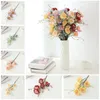 Decorative Flowers 60cm Simulated Azaleas Floral Decoration Pink Butterfly Non-Fading Fake Flower Realistic Handmade Artificial El