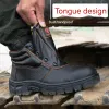 Bottes Protective Safety Chores Men Industrial Pincture Proofing Antismashing Work Boots Boots Toe Footwear Footwear Slip Résistant