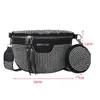 Shoulder Bags Fashion Rhinestone Waist Belt Bag Crossbody PU Leather Chest Phone Pack Women Outdoor Business Traveling