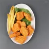 Decorative Flowers Y1UB Pack Of6 Artificial Fried Chicken Display Decorations Perfect For Teaching Craft