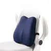Oreiller de bureau lombaire longue assise pour la Protection de la taille, couleur unie, Support pratique en coton à mémoire de voiture pour voiture
