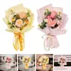 Dekorative Blumen häkeln Tulpe Blumenstrauß Dekor Frühling gestrickt DIY Zuhause für Muttertagsgeschenk Hochzeit Geburtstagsparty