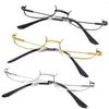 Солнцезащитные очки в оправе Y2K, аниме, косплей, полурамка, декоративные очки без линз, очки унисекс, высокое качество, металл, Лолита, личность