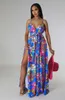 Casual Dresses Oil Målning Gentle Bohemian Floral Dress French Style 2024 Women's Summer High-klass remmen lång