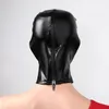 Frauen Herren Latex Gesichtsmaske Bronzing Tuch Offener Mund und Augen geklebt Kopfbedeckung Paare Erwachsene Gesichtsmaske Kapuze für Rollenspielkostüm 240320