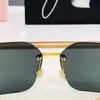 Roze zonnebril hoge designer zonnebril merkmode zonnebril van topkwaliteit Bescherm ogen 11 kleuren Goggle frameloze grote dameszonnebril box lunette de luxe