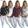 Modebriefblouses voor damesvest met lange mouwen, casual merkoverhemd