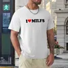 I Love Milfs TシャツTシャツ男プレーンTシャツ特大TシャツメンズトールTシャツ240323