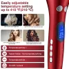 Irons Spin N Curl Ceramic Rotating Curler Auto Rotating Hair Curling Wand with Temperature Display and Timer Automatic Curling Iron