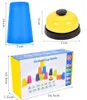 Häckning stapling sortering leksaker montessori leksak cup spel och kortutbildning intelligent upplysning färg kognitiv logik träning 24323
