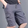 Calças masculinas 2024 Mens Shorts Carga Homens Japonês Streetwear Baggy Corredores