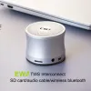 Lautsprecher EWA A109 TWS Bluetooth Lautsprecher Metal Tragbare Musiklautsprecher mit Auxin, Micro SD, Mikrofon, Handfree für Home Sound Box