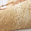 ショルダーバッグ新しいLuojia織物草袋サマービーチ大容量バケツ