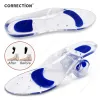 Solette CORREZIONE Solette in gel antiscivolo in silicone Sostegno ortopedico per l'arco plantare Dolore al piede Massaggiante Scarpe sportive morbide Cuscinetti antishock Uomo Donna