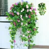 Decorative Flowers High Quality Simulation Morning Glory Attractive Nice-looking 6 Colors Fake Plant Flower For Home