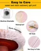 Table Cloth Marble Texture Ink Chinese Style Pink Round Elastic Edged Cover Protector Waterproof Rectangle Fitted Tablecloth