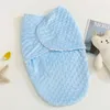 Filtar födda förtjockar wrap swaddle varm mjuk fleece filt baby sovväska kuvert för sömnsack bomullskokong 0-6 månader