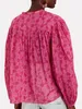 Chemise à imprimé Floral pour femmes, Vintage, simple boutonnage, manches longues lanterne, col rond, chemisiers à la mode, printemps, 240315