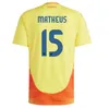 24/25 ColOMbiA JAMES Voetbalshirts Kindertenue 2025 CoLUmBIa Nationaal Team Voetbalshirt Thuis Uit Set Camisetas Copa America D.VALOYES ARANGO C. CHUCHO CUADRADO JJ 3.24