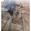 Sticks Lightweight pliing pliant pliable verrouillage rapide trekking randonnée randonnée Pole de randonnée Running Walking Stick Fibre de carbone