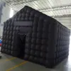 8mLx8mWx5mH (26.2x26.2x16.4ft) Giant Custom Portable Black Inflatable Nightclub Cube Party Bar Tent Lighting Night Club For Disco Wedding Event with blower